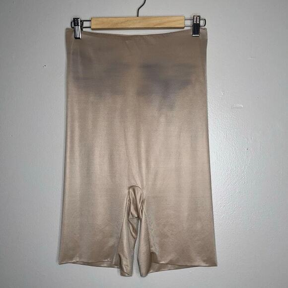 Spanx Power Conceal-Her Mid Thigh Shapewear Shorts Nude Beige XL Smoothing - Picture 3 of 7